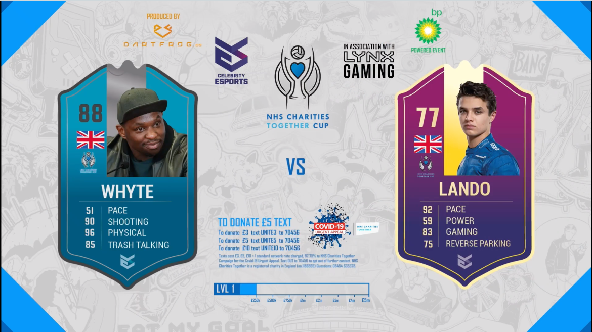 NHS Charities Together Cup Highlights: Lando Norris vs Dillian Whyte